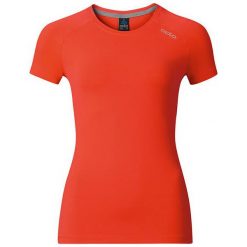 Odlo Koszulka tech. Odlo T-shirt s/s crew neck SILLIAN - 221741 - 221741/32300/S. Czerwone topy sportowe damskie marki Odlo, s. Za 63,30 zł.