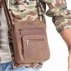 Torba męska skórzana Always Wild 22399 c.braz - Brązowy. Pomarańczowe torby męskie skórzane . Za 149,99 zł.