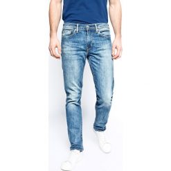 Levi's - Jeansy 511 Slim Harbour. Brązowe jeansy męskie regular Levi's®, z aplikacjami, z bawełny. W wyprzedaży za 229,90 zł.