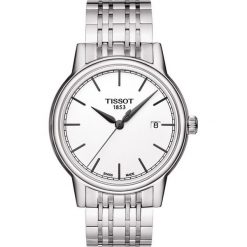 RABAT ZEGAREK TISSOT T-CLASSIC T085.410.11.011.00. Białe zegarki męskie marki TISSOT, złote. W wyprzedaży za 1051,59 zł.