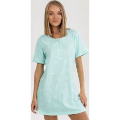 Miętowa Koszula Nocna Thizante. Zielone koszule nocne damskie Born2be, xl, bez wzorów, bez rękawów. Za 49,99 zł.