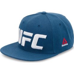 Czapka z daszkiem Reebok - Ufc Flat Peak Cap CZ9905 Bunblu. Niebieskie czapki męskie Reebok, bez wzorów, z wełny. W wyprzedaży za 109,00 zł.