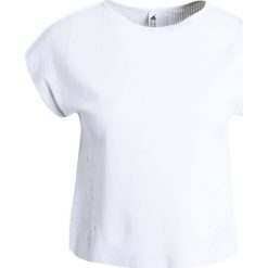 Adidas Performance WARPKNIT Tshirt z nadrukiem white. Białe topy sportowe damskie marki adidas Performance, l, z nadrukiem, z materiału. W wyprzedaży za 137,40 zł.