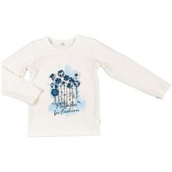 Mmdadak T-Shirt Dziewczęcy Kwiaty 80 Biały. Białe bluzki dziewczęce marki Mmdadak, z nadrukiem. Za 33,00 zł.
