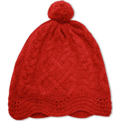 Czapka kaszmirowa w kolorze czerwonym. Czerwone czapki zimowe damskie marki Ateliers de la Maille, z kaszmiru. W wyprzedaży za 149,95 zł.