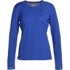 Salomon AGILE TEE Koszulka sportowa surf the web. Niebieskie t-shirty damskie Salomon, s, z poliesteru, z długim rękawem. W wyprzedaży za 159,20 zł.