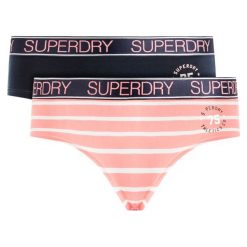 Komplet 2 par fig klasycznych Superdry Nyc Sport Boxer W3100015A. Figi damskie Superdry, bez wzorów, z elastanu. W wyprzedaży za 89,00 zł.
