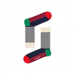 Skarpetki Happy Socks - Holiday XMAS (HAS01-7000). Szare skarpetki męskie marki Happy Socks, w kolorowe wzory, z bawełny. Za 34,90 zł.