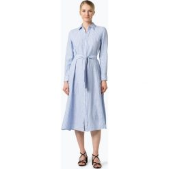 Polo Ralph Lauren - Damska sukienka lniana, niebieski. Niebieskie sukienki damskie Polo Ralph Lauren, bez wzorów, polo, bez rękawów, koszulowe. Za 599,95 zł.