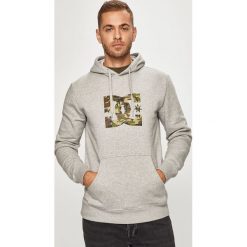 DC - Bluza. Szare bluzy męskie DC, s, z nadrukiem, z bawełny, z kapturem, bez rękawów, z kapturem. W wyprzedaży za 229,90 zł.