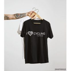 Koszulka T-SHIRT. I love cycling - my lifestyle. Koszulki męskie Pakamera, m, z nadrukiem. Za 85,00 zł.