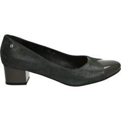 Czółenka - 5047 T-V GRIG. Czarne czółenka bez pięty Venezia, z nubiku. Za 169,00 zł.