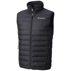 COLUMBIA Męska kamizelka puchowa Lake 22 Down Vest Black S. Czarne kurtki sportowe męskie Columbia, s, bez wzorów, z puchu, bez kaptura. W wyprzedaży za 169,00 zł.