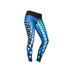 LEGGINSY EXCLUSIVE HEXAGON. Szare legginsy damskie marki Feelj!, s, z nadrukiem, z dzianiny, do biegania. Za 250,00 zł.