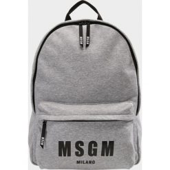 Plecaki męskie: MSGM LOGO BACKPACK Plecak grey