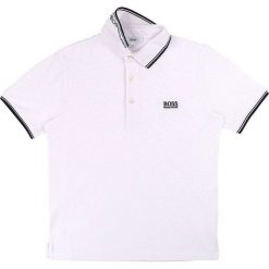 Boss - Polo dziecięce 104-110 cm. Niebieskie t-shirty chłopięce Boss, bez wzorów, z bawełny, z krótkim rękawem. Za 199,90 zł.