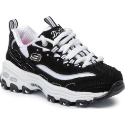 Sneakersy SKECHERS - D'lites Biggest Fan 80587L/BKW Black/White. Czarne półbuty dziewczęce Skechers, na sznurówki. W wyprzedaży za 179,00 zł.