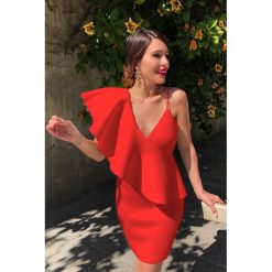Sukienka EMBER RED. Czerwone sukienki damskie s, eleganckie. W wyprzedaży za 49,00 zł.