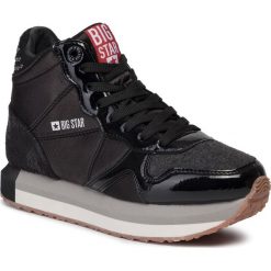 Sneakersy BIG STAR - EE274714 Black. Czarne półbuty damskie BIG STAR, bez wzorów, ze skóry ekologicznej, retro, bez obcasa, na płaskiej podeszwie, bez zapięcia. W wyprzedaży za 149,00 zł.