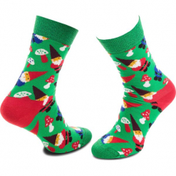 Skarpety Wysokie Unisex HAPPY SOCKS - GGN01-7000 Kolorowy Zielony. Zielone skarpetki damskie Happy Socks, w kolorowe wzory, z bawełny. Za 34,90 zł.