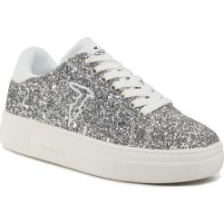 Sneakersy TRUSSARDI JEANS - 79A00475 M020. Szare półbuty damskie Trussardi Jeans, z jeansu. W wyprzedaży za 519,00 zł.