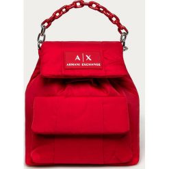 Armani Exchange - Plecak. Czarne plecaki damskie Armani Exchange, bez wzorów, z poliesteru. Za 599,90 zł.