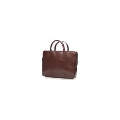 Skórzana męska torba na laptopa Solier SL20 EDYNBURG. Brązowe torby męskie skórzane Solier, bez wzorów, ze skóry, eleganckie. Za 399,00 zł.