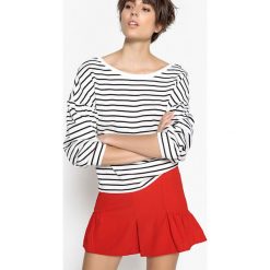 Bluza z czystej bawełny. Szare bluzy damskie La Redoute Collections, l, w paski, z bawełny, z długim rękawem, długie. Za 125,96 zł.