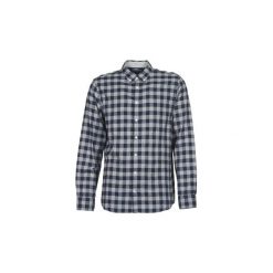 Koszule z długim rękawem Tommy Hilfiger SHEA. Niebieskie koszule męskie TOMMY HILFIGER, s, bez wzorów, bez kołnierzyka, z długim rękawem. W wyprzedaży za 279,30 zł.