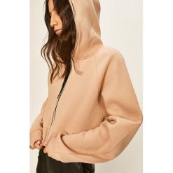 Answear - Bluza. Brązowe bluzy damskie ANSWEAR, s, bez wzorów, z bawełny, bez rękawów, z kapturem. W wyprzedaży za 89,90 zł.