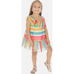 Mayoral - Sukienka dziecięca 92-134 cm. Różowe sukienki dziewczęce Mayoral, bez wzorów, z poliesteru, bez rękawów, mini, rozkloszowane. Za 129,90 zł.