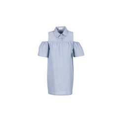 Sukienki krótkie Molly Bracken LOUISIS. Niebieskie sukienki damskie Molly Bracken, m, bez wzorów, bez kołnierzyka, z krótkim rękawem, krótkie, mini. Za 125,30 zł.