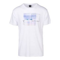 Rip Curl T-Shirt Męski Fadephoto Xl, Biały. Białe t-shirty męskie Rip Curl, xl, z nadrukiem, z materiału, eleganckie, bez kołnierzyka. W wyprzedaży za 88,00 zł.