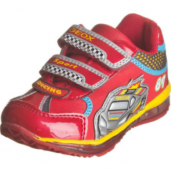 Sneakersy "Todo" w kolorze czerwonym. Czerwone trampki chłopięce marki geox kids, z gumy. W wyprzedaży za 112,95 zł.