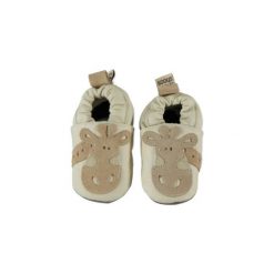 Shooshoos Boys Baby Buciki do raczkowania Żyrafa kolor beżowy - Gr.od narodzin. Brązowe buciki niemowlęce Shooshoos, ze skóry, bez zapięcia. Za 99,00 zł.