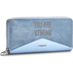 Portfele damskie: Duży Portfel Damski PINKO – Ringhio Portafoglio Grande/Zip PE 18 PLTT 1P2141 Y4JL Light Blue E82