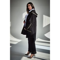 Spodnie wysoki stan czarne duże rozmiary OVERSIZE PLUS SIZE WIOSNA. Czarne spodnie damskie Moda Size Plus Iwanek, uniwersalny, bez wzorów, z elastanu, eleganckie. Za 119,90 zł.