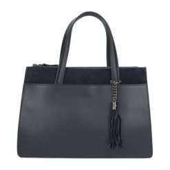 Skórzana torebka w kolorze granatowym - (S)24 x (W)34 x (G)12 cm. Niebieskie torebki klasyczne damskie Wojas, w paski, ze skóry, przez ramię, bez dodatków. W wyprzedaży za 339,95 zł.