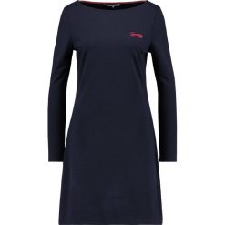 Tommy Jeans CLASSIC A LINE SHAPED DRESS Sukienka z dżerseju black iris. Niebieskie sukienki damskie Tommy Jeans, xs, bez wzorów, z elastanu, bez kołnierzyka, bez rękawów. Za 449,00 zł.