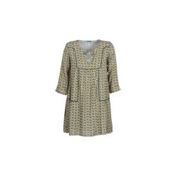 Sukienki krótkie Benetton ROBY. Szare sukienki damskie Benetton, s, bez wzorów, bez kołnierzyka, z krótkim rękawem, krótkie, mini. Za 309,00 zł.