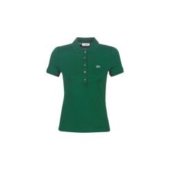 Koszulki polo z krótkim rękawem Lacoste PF7845 SLIM. Zielone koszulki damskie Lacoste, bez wzorów, z krótkim rękawem. Za 429,00 zł.