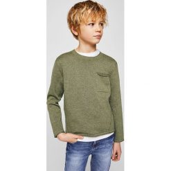 Mango Kids - Sweter dziecięcy Peter 110-164 cm. Szare swetry chłopięce marki Mango Kids, z bawełny, z okrągłym kołnierzem. Za 69,90 zł.