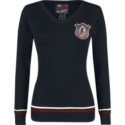 AC/DC EMP Signature Collection Sweter damski czarny. Czarne swetry klasyczne damskie marki AC/DC, l, z aplikacjami, z dekoltem na plecach. Za 79,90 zł.