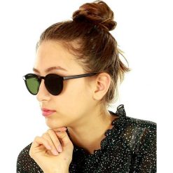 Okulary przeciwsłoneczne mazzini retro style czarny. Czarne okulary przeciwsłoneczne damskie LOOKS STYLE EYEWAER, klasyczne, okrągłe. W wyprzedaży za 59,90 zł.