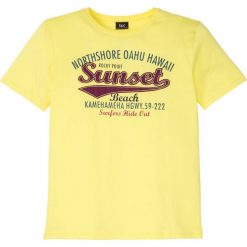 T-shirt z nadrukiem i aplikacją bonprix jasna limonka melanż. Żółte koszulki męskie bonprix, xxl, z nadrukiem, bez kołnierzyka, bez rękawów. Za 42,99 zł.