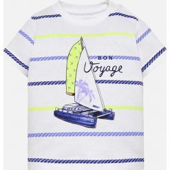 Mayoral - T-shirt dziecięcy 68-98 cm. Pomarańczowe t-shirty chłopięce Mayoral, z nadrukiem, z bawełny, bez rękawów. W wyprzedaży za 34,90 zł.