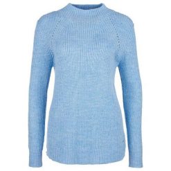 S.Oliver Sweter Damski 36 Niebieski. Niebieskie swetry klasyczne damskie marki S.Oliver, s, z wełny. W wyprzedaży za 186,00 zł.
