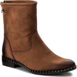 Botki CARINII - B4190 793-000-PSK-C63. Brązowe buty zimowe damskie Carinii, z materiału. W wyprzedaży za 229,00 zł.