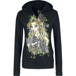 Bluzy damskie: Cupcake Cult Mother Hood Bluza z kapturem rozpinana damska czarny