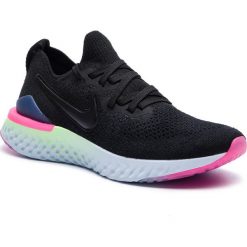 Buty NIKE - Epic React Flyknit 2 BQ8927 003 Black/Black/Sapphire. Czarne buty sportowe damskie Nike, bez wzorów, z tworzywa sztucznego, sportowe, do biegania. W wyprzedaży za 539,00 zł.